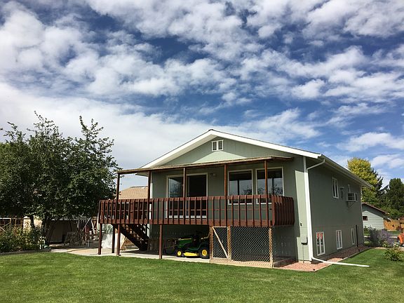 Covered deck in back yard