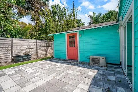Side, rear yard. Kitchen door