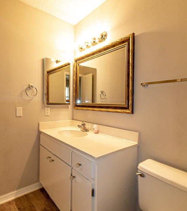 Master bathroom with tub and shower
