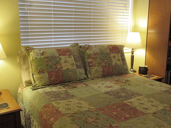 Queen bedded bedroom