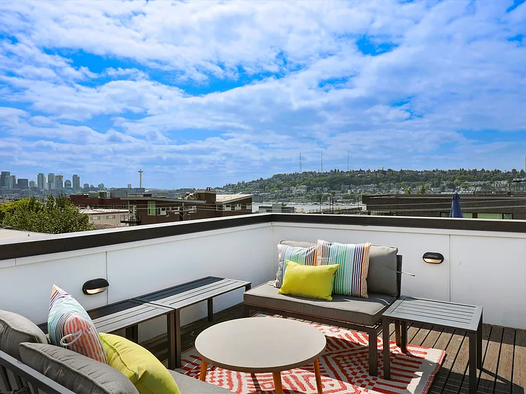 View of Lake Union from the rooftop deck