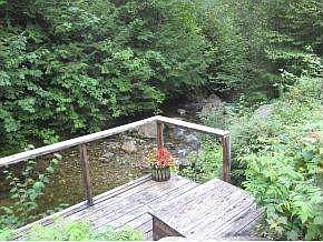 Decks Perched Over Brook