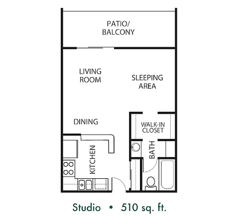 Floor plan Studio X