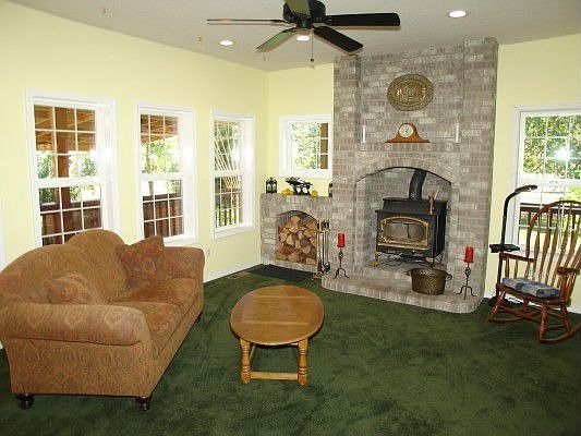 Lopi Wood Stove in Family Room