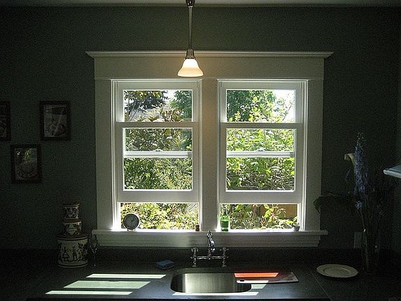 View from kitchen into private