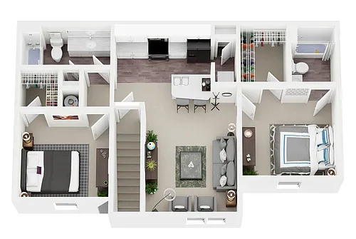 Floor plan 2 Bed 2 Bath