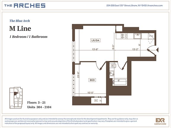 2nd image of 228 E 135th St Penthouse 504
