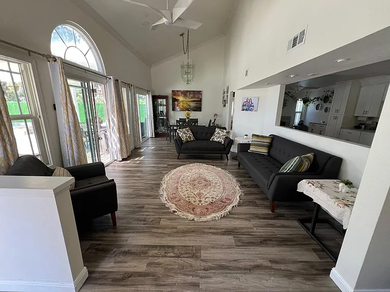 Grand Living Room with Soaring Ceilings