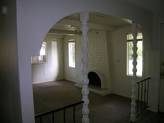 living room with fireplace