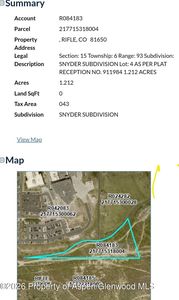 Snyder Subdivision, Rifle, CO, 81650