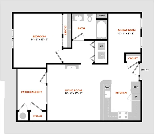 Floor plan Plan 1CR