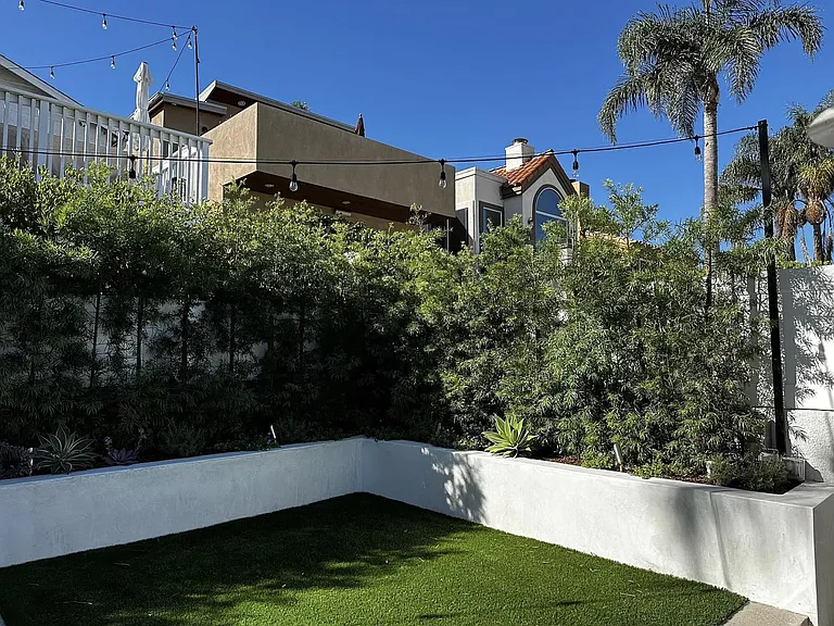 Fully landscaped yard with lighting, drip system and new turf