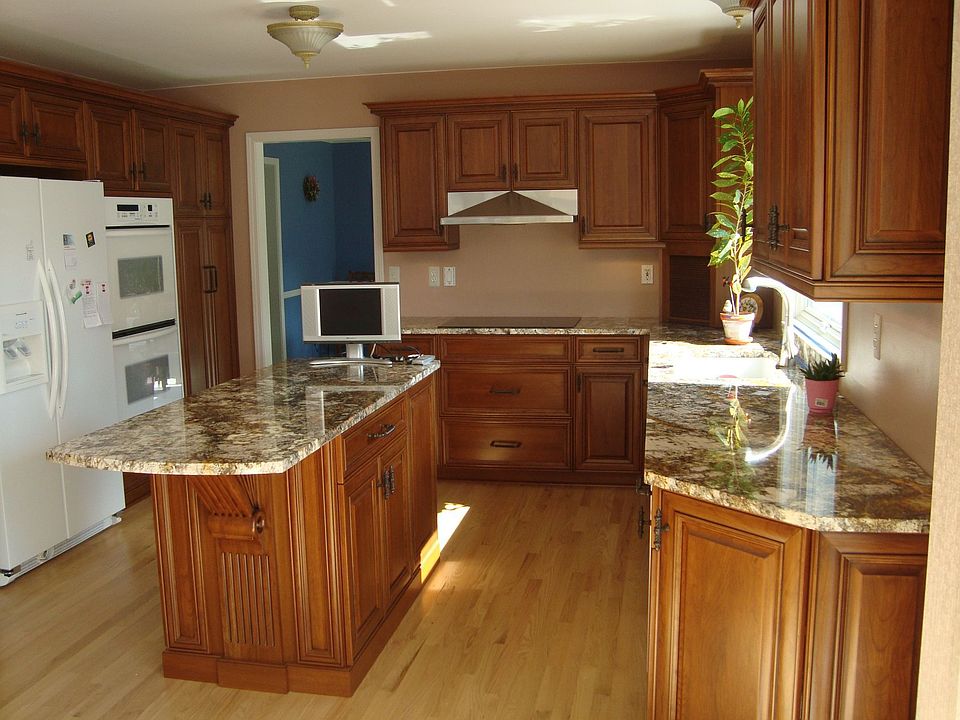 all new cherry cabinets