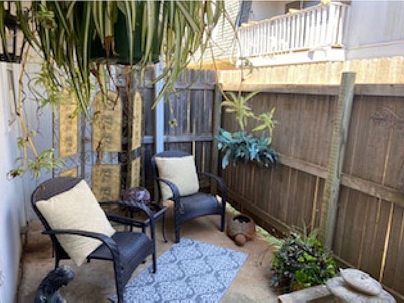 Gated spacious patio
