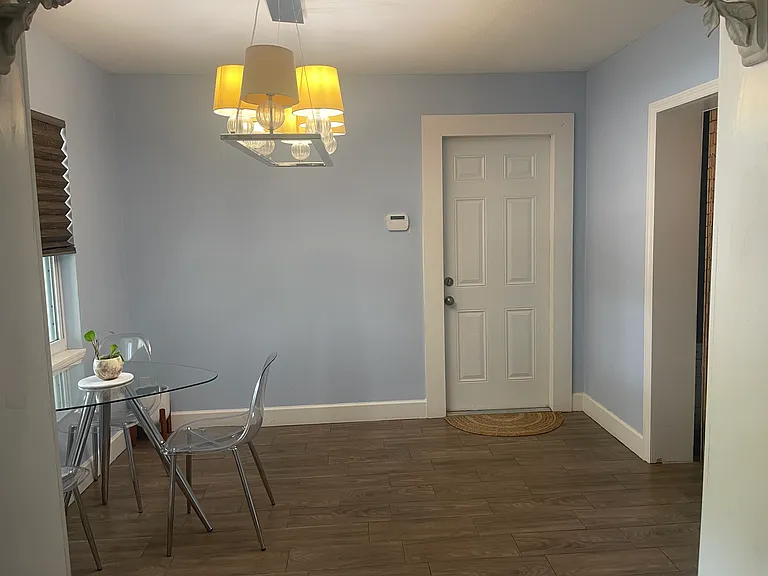 Dining room. Door to garage