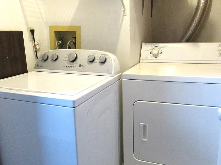 Full sized washer and dryer.