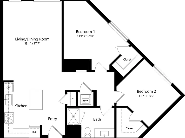 B4 floor plan Aria on the Row