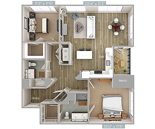 Floor plan B4-1222-A