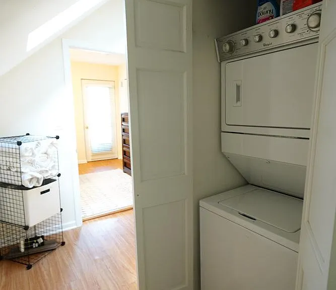 In unit laundry on top level