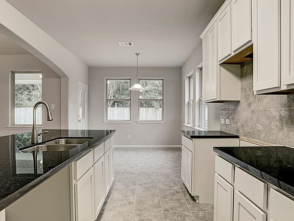 Granite countertops in kitchen