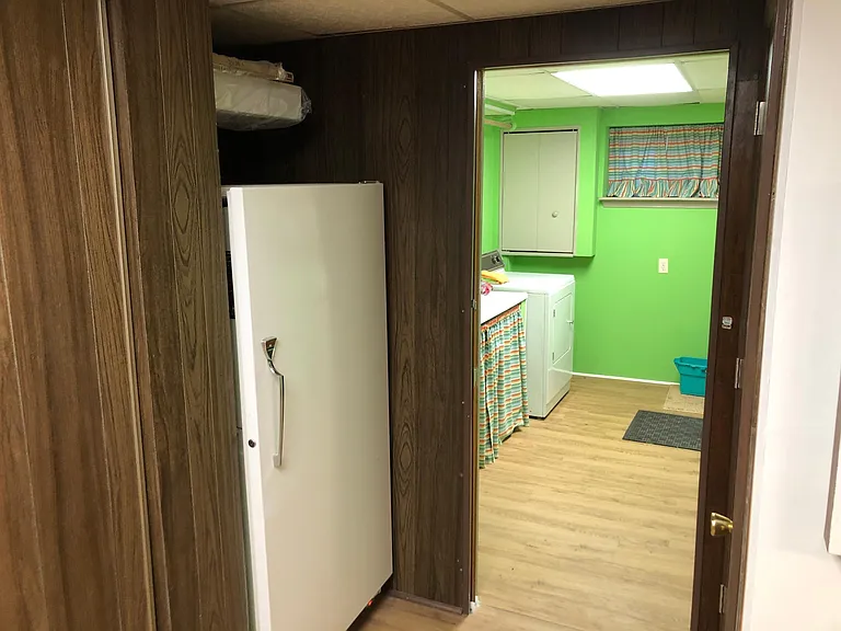 View into laundry room