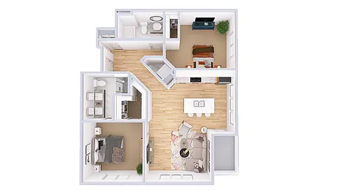 Floor plan Two Bedroom - Two Bathroom