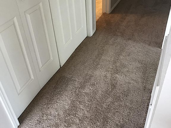 Hallway off dining area to guest bathroom & 2 bedrooms. Line