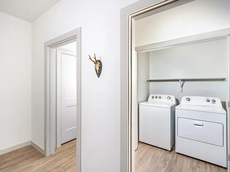 Enjoy the convenience of in-home, full-size washers and dryers, giving you more time for what matters most.
