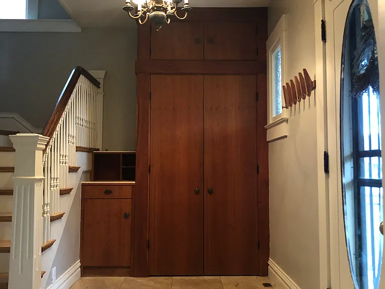 Entry with built in closets and storage