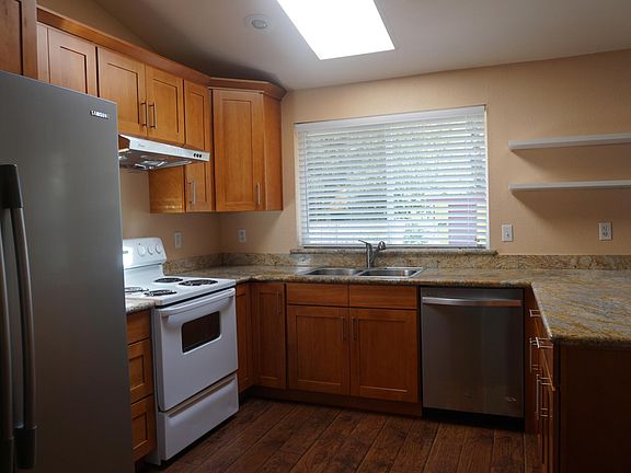 Kitchen has skylight