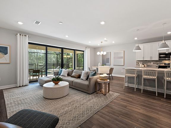 Open-concept gathering room