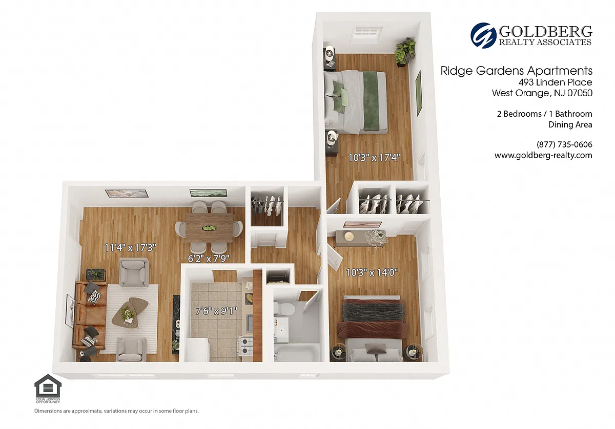 Floor plan Two Bedroom