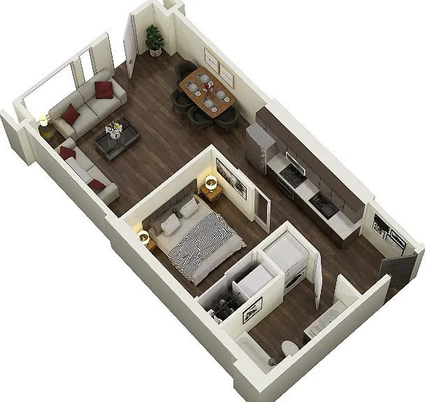 Open 1-Bed M Open 1-Bed M