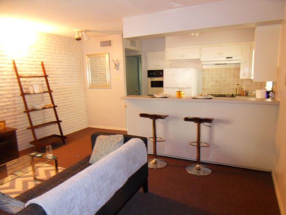 open living/kitchen space
