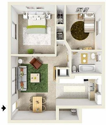 Floor plan 2 Bedroom