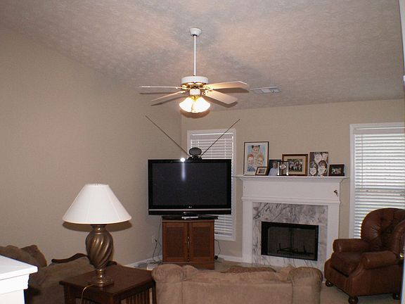 fireplace area