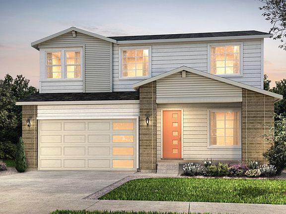 Elevation C boasts a clean, minimalistic design with angular structures, brick accents, and a stylis
