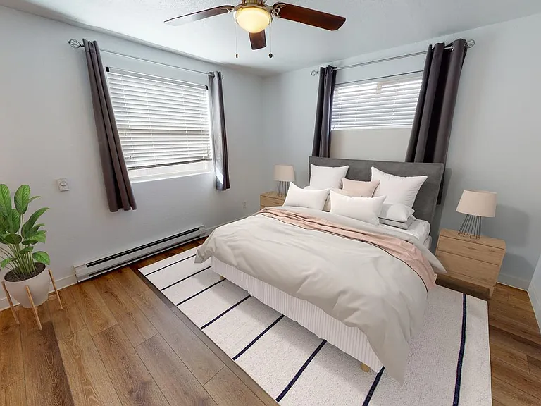 Bedroom 2. This image shows a virtually furnished space. Bedrooms come unfurnished.