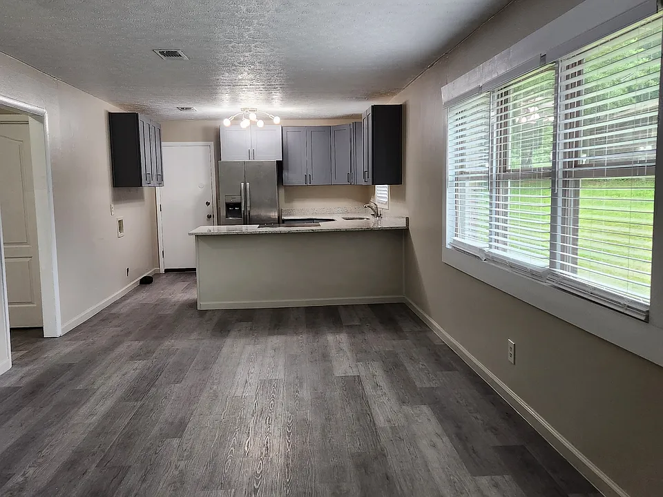 Open concept for living room and kitchen floor plan.