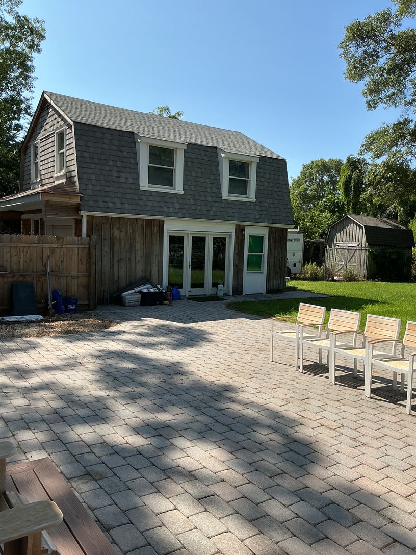Side garage view from back of house