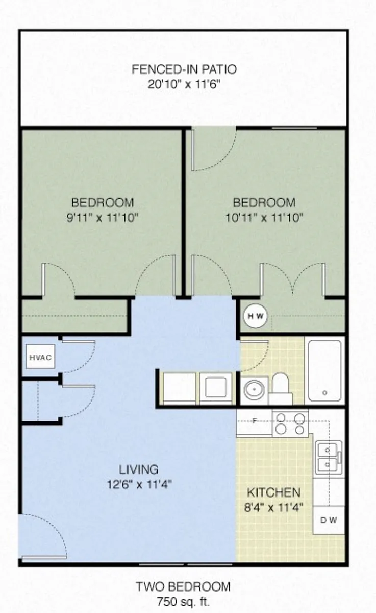 Floor plan Two Bedroom