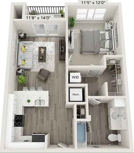 Floor plan 1 Bedroom