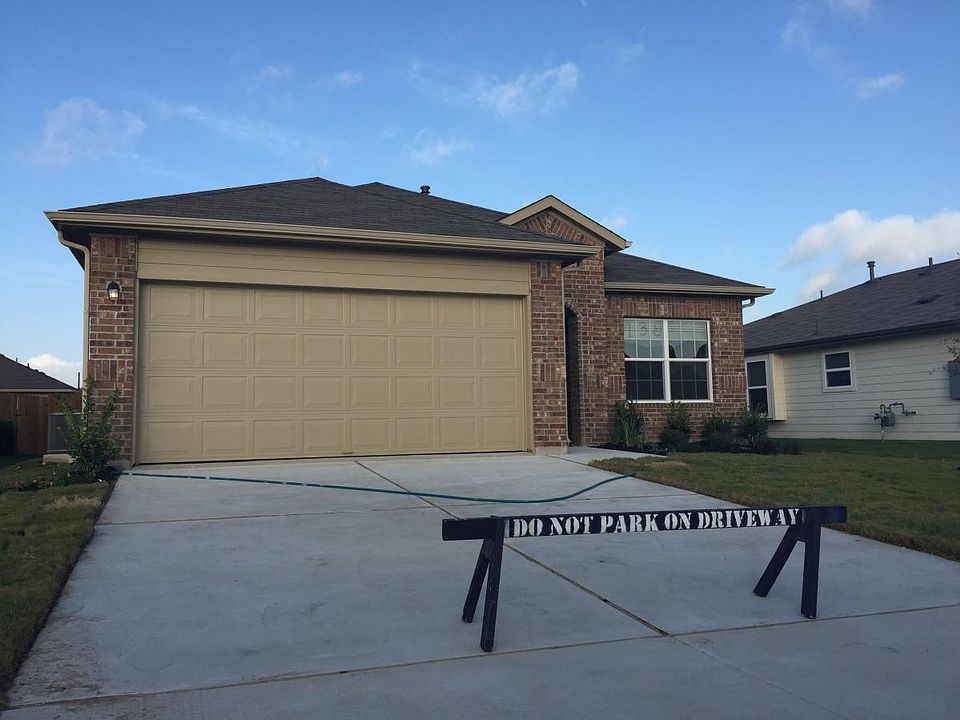 Garage front and drive way