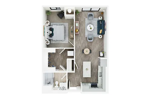 Floor plan 1 Bedroom C