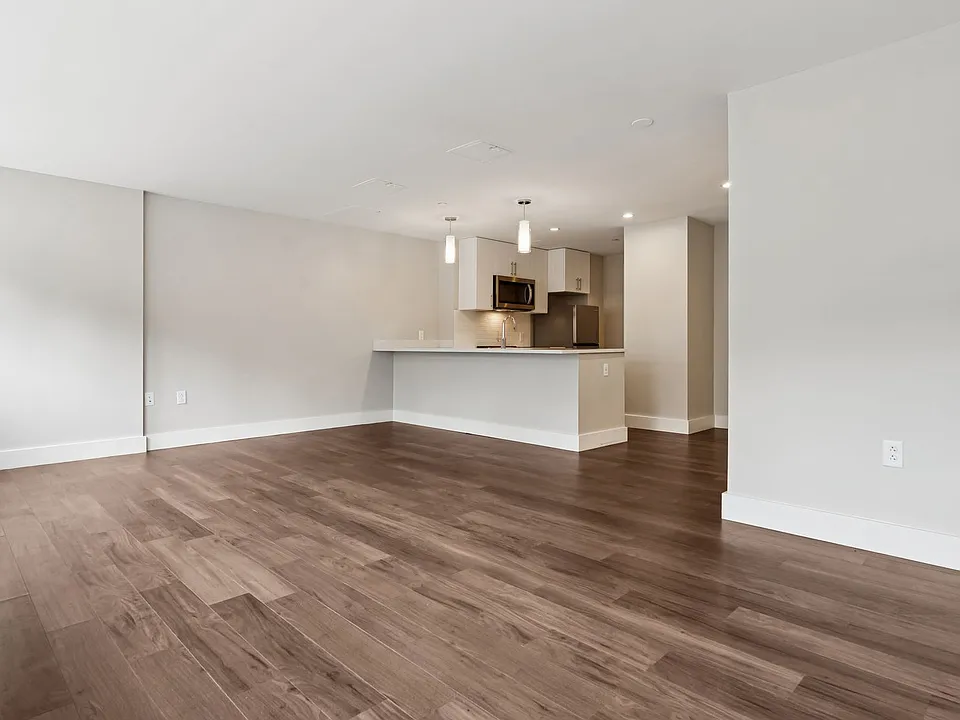 Spacious living room with ample natural light