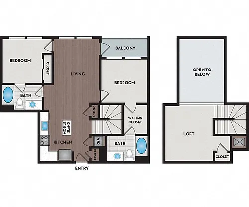 Floor plan B1 Loft to B9 Loft