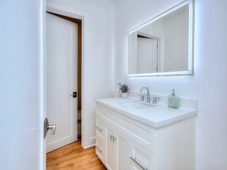 First floor powder room