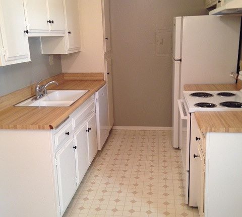Freshly painted kitchen