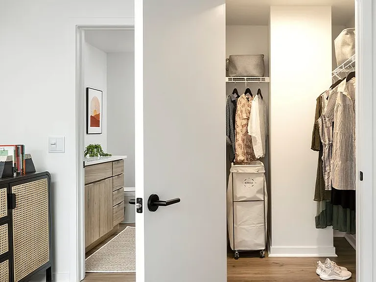 Apartment bedroom closet
