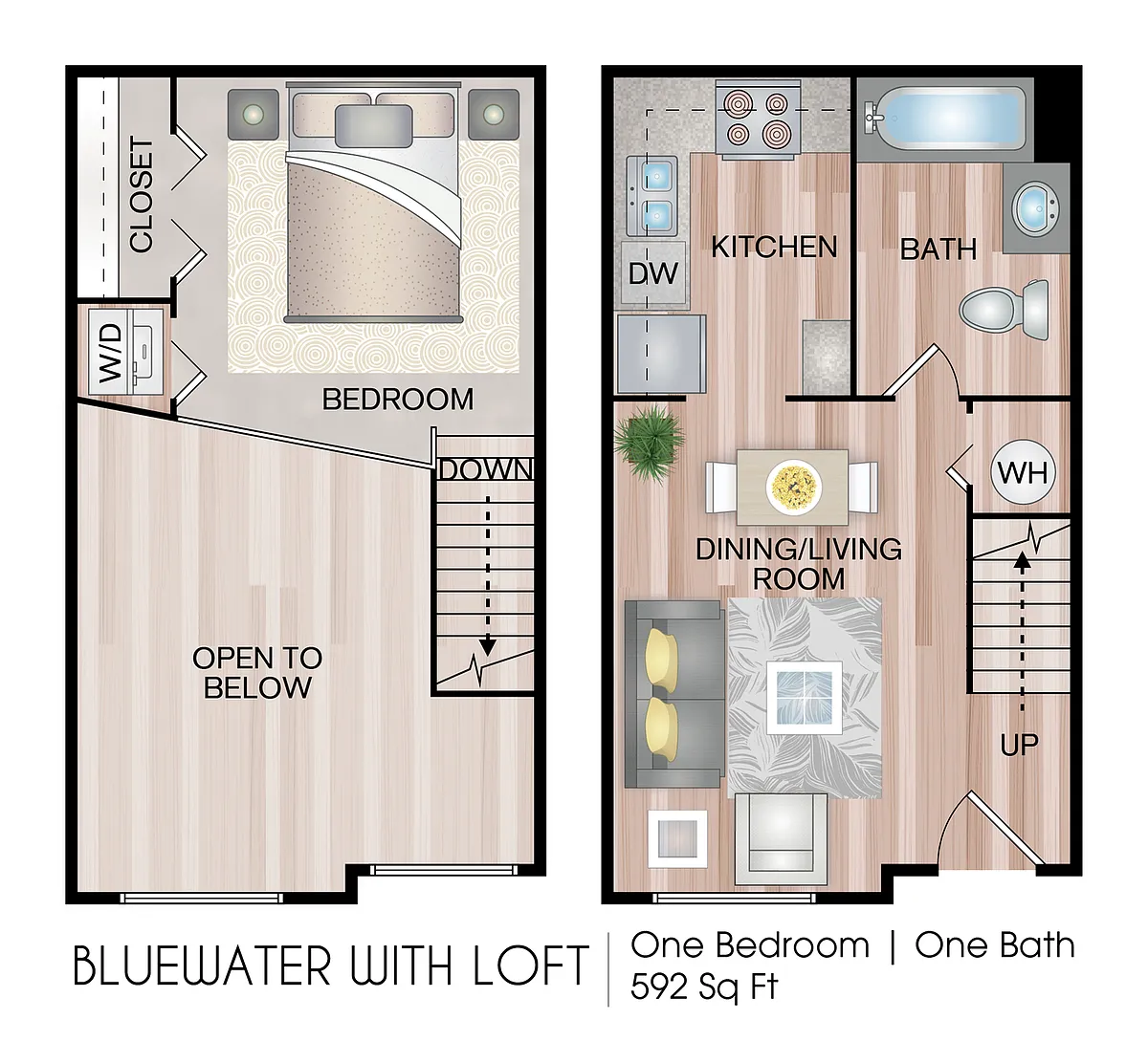 Floor plan Bluewater with Loft